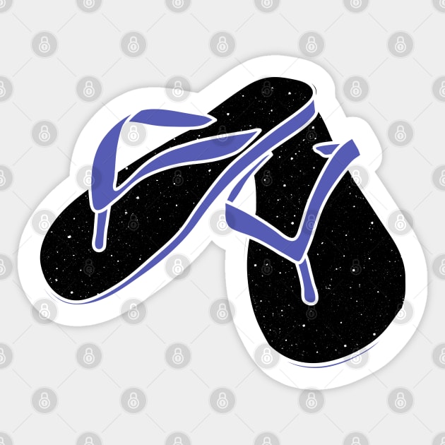 cosmic flip flops Sticker by Wlaurence